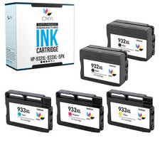 5 PK 932XL 933XL Ink Cartridges for HP 932 XL 93 XL Cartridge Black Color Pack picture