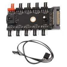 10x 4-pin PC CPU PWM Cooling Fan Speed Controller Hub SATA Power Socket Splitter picture