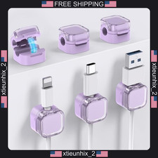 Magnetic Cable Organizer 6 Pack, Compact Cord Holders for Phone, HDMI, Wires picture