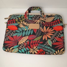 DACHEE Leafy Laptop Sleeve Padded Bag Case Black Red Green Leaves 12