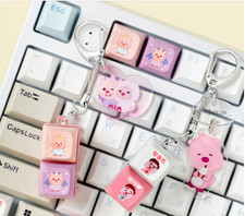 Zanmang Loopy Artisan Keycap Keychain Mechanical Keyboard Charm Pendant New picture