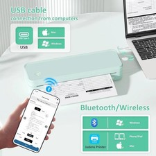 Jadens Portable Wireless A4 Printer PD-A4 Bluetooth Thermal Printer Green  Color picture
