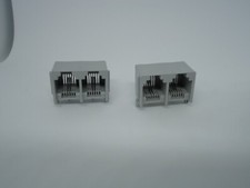 2 Pcs Double Phone RJ11 Port Jack Modular Connector Telephone PCB DIP 2Pins 6P2C picture
