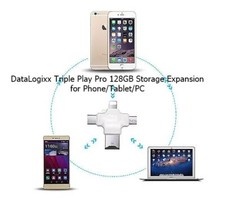 DataLogixx Triple Play 128GB Storage Expansion for Phone, Tablet picture