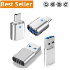 Effortless Connectivity: USB 3.0 Hub & 4 USB-C Adapters - Durable Aluminum picture