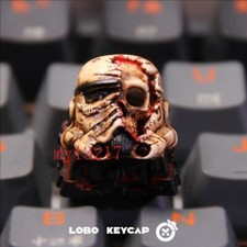 Star Wars Stormtrooper Skull Handmade Resin Keycap Gaming Keyboard Accessory picture