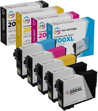 5pk Replacement Cartridges for Epson 200 Ink T200XL 200XL WF-2530 WF-2540 Black picture