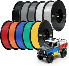 PLA plus 3D Filament Bundle, 10 Rolls, 1Kg Spool, Ten Colors picture