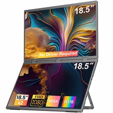 18.5 Inch 1920x1080 Dual Screen Extender Folding Portable Monitor For Laptop picture