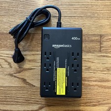 AmazonBasics Desktop UPS Battery Backup 400VA 8 Outlets Surge Protection Black picture