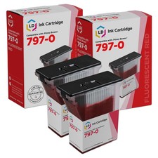 LD Compatible Pitney Bowes 797-0 2PK Fluorescent Red Ink Cartridges for K700 picture