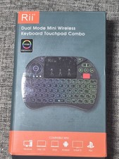 Rii X8 Mini Wireless Keyboard Touchpad Combo RGB Backlit Smart TV PC picture