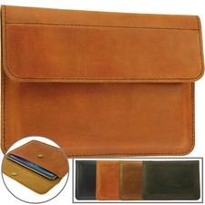 HAND-SEWN OF COWHIDE DURABLE CASE COVER WITH MAGNET LATCH FOR APPLE iPad TABLET picture
