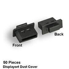 Kentek Lot of 50 Pcs DisplayPort Dust Cover with Handle Port Protector Black picture