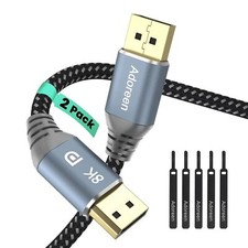 VESA Certified 8K DisplayPort 1.4 Cable 4 Feet/2 Pack, Adoreen, 8K 60Hz 4K 144Hz picture