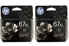 2PACK HP 67XL Genuine Black Ink Cartridges 3YM57AN picture