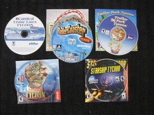 Vintage Software Lot -  Tycoon franchise Starship, Roller Coaster + BONUS G/VG picture