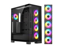 DIYPC  Vanguard-F2-Pro Black Dual USB3.0 and Type C Tempered Glass ATX Full picture