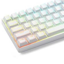 XVX White Shine Through Keycaps, Doubleshot PBT Keycap Set Cherry Profile, 14... picture