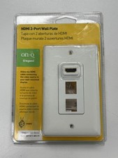 On-Q Legrand (WP1011-WH-V1) HDMI 2-Port Network Data Jack Wall Plate White NEW picture