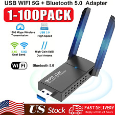 USB 3.0 Wireless WIFI Adapter 1300Mbps Long Range Dongle Dual Band Network lot picture