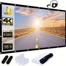 72 Inch Portable Projector Screen Foldable Anti-Crease Projection Cloth picture