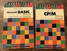 Vintage Lot 2  Addison-Wesley Programming Pocket Guides Microsoft BASIC and CP/M picture