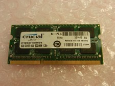 Crucial 8GB x1 DDR3-1600 CT102464BF160B.M16FN SODIMM 204pin 1.35V Laptop Memory picture