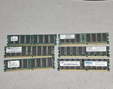 Lot of 6x 256MB DDR RAM PC2100 PC2700 Desktop Memory Modules Samsung Nanya Dell picture