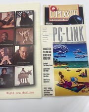 Lot 3 Pc AOL RARE PC-Link & Q-Link Magazines + Folder America Online Internet picture