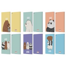OFFICIAL WE BARE BEARS CHARACTER ART LEATHER BOOK WALLET CASE FOR AMAZON FIRE picture