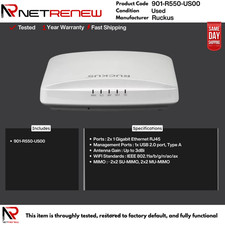-Unclaimed- R550 901-R550-US00 Ruckus   Wi-Fi 6 Access Point  w/ Mounting Kit picture
