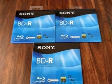 Sony BNR25R3H Blu-Ray BD-R Recordable Disc 25 GB 3 Pack picture