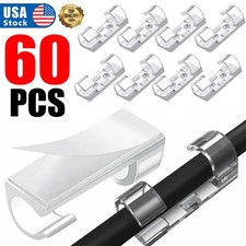20-60x Self Adhesive Cable Management Clips, Cable Organizers Sticky Wire Clips picture