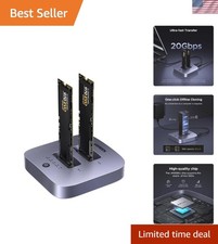 20Gbps Cloner, M.2 Duplicator Dual Bay NVMe Enclosure for Mac mini picture