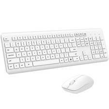 EDJO Wireless Keyboard and Mouse Combo - White picture