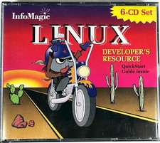 InfoMagic Linux Developer's Resource 6 CD-ROMs Motorcycle Jun 1998 Good climagic picture