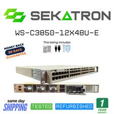 🔀 Cisco WS-C3850-12X48U-E 48-Port mGig + 10G UPoE Switch ⚡ FastShip picture