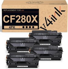 v4ink 4PK CF280X Toner Cartridge Compatible Replacement NEW/Damaged Box picture