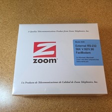 Zoom Model 3049 56K V.90 V.92 External Serial Modem - New/Sealed Box picture