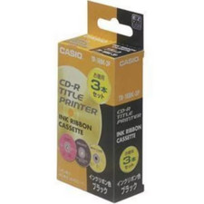 Casio TR-18BK-3P Ink Ribbon Disc Title Printer Pack of 3 Black Red Green Silver picture