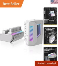 Shield ATX 24-Pin 180° Angle Adapter, Infinity Mirror ARGB, White picture