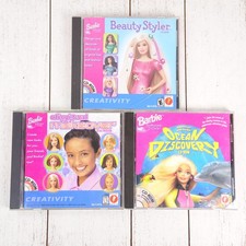Barbie Lot Of 3 CD-ROM Windows 95/98 Ocean Discovery Beauty Styler Digital Makeo picture