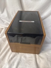 VTG ComputerMate Wood Grain Floppy Disc Holder CD Desk Shelf Storage & Dividers picture