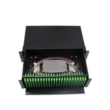96 Port Fiber Optic Patch Panel ODF 96 Port SC APC Simplex Adapter Pigtails Box picture