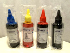 4 Bottles AOMYA Refill Ink Kit for Canon Yellow Magenta cyan black 100ML 5/2025 picture
