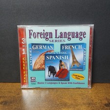 Software PC CD-ROM 3-in-1 Foreign Language Series Learn GERMAN FRENCH SPANISH  picture