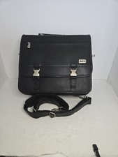  APC Briefcase Attache Zippered Portfolio Laptop Messenger Bag Black picture