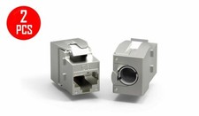 2x CAT8 Full Shielded Keystone Insert RJ45 Ethernet LAN Network Jack EMI 40Gbps picture
