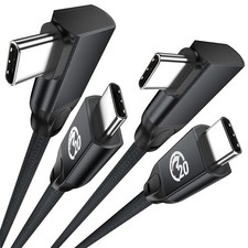 15ft USB C Right Angle Cable 100W 2-Pack, Fast Charging USBC to USBC 3.2 Gen2 picture